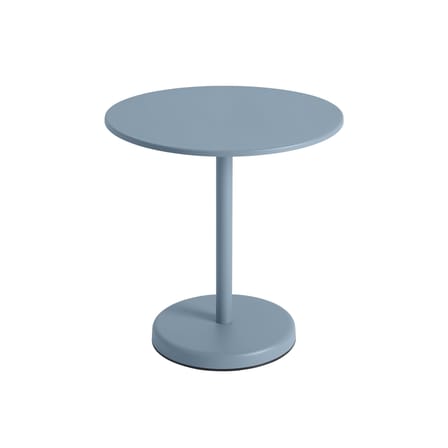 Runder Tisch Linear Café metall blau / Ø 70 cm - Stahl - Muuto