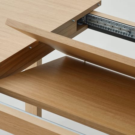 Table à rallonge Chisel 630 bois noir / L 180/280 cm x 95 cm - Hay