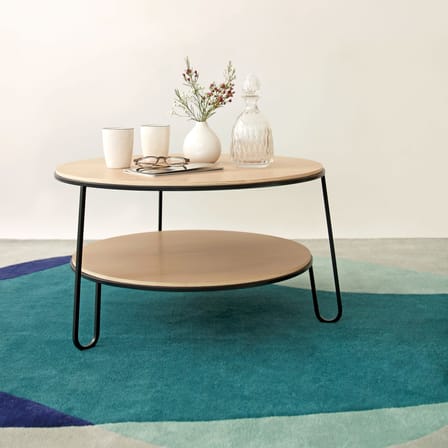 Table basse Eugénie Small bois gris / Ø 70 - Hartô