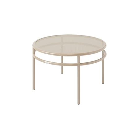 Table basse T37 Tressée métal beige / Ø 80 x H 50 cm - Plateau tressé - Tolix