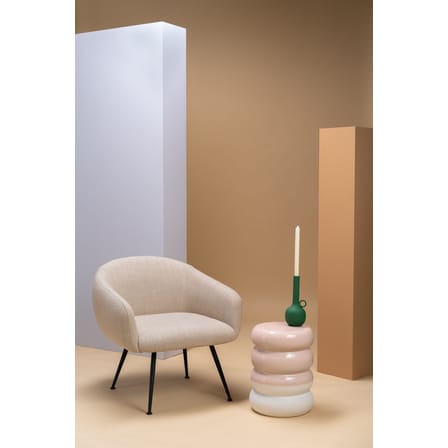 Table d'appoint Chubby céramique rose / Céramique - Ø34 x H44 cm - POLSPOTTEN