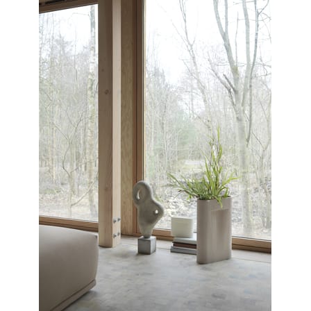 Vase Ridge Small céramique blanc beige / H 16,5 cm - Muuto