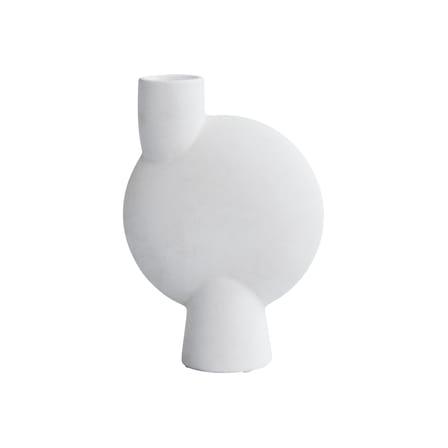 Vase Sphere Buble Medium céramique blanc / H 26 cm - 101 COPENHAGEN