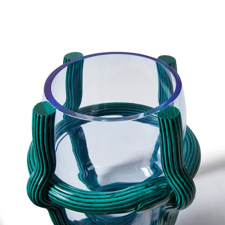 Vase Sestiere glas blau / Ø 27 x H 26 cm - Muranoglas / Patricia Urquiola, 2022 - CASSINA