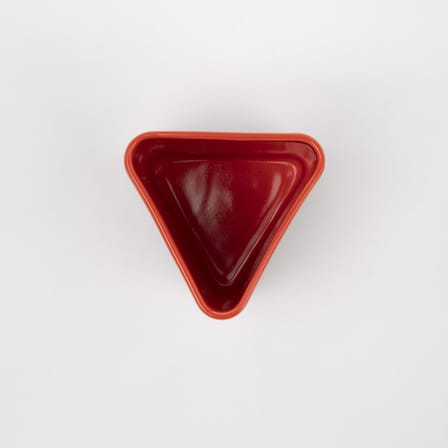 Vaso Canvas Large ceramica rosso / H 20,5 cm - Fatto a mano - raawii