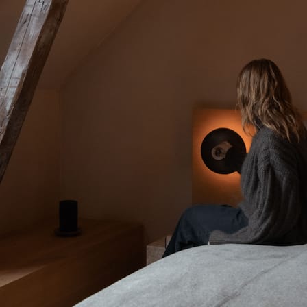 Applique Reverse LED métal marron / Variateur tactile - Audo Copenhagen