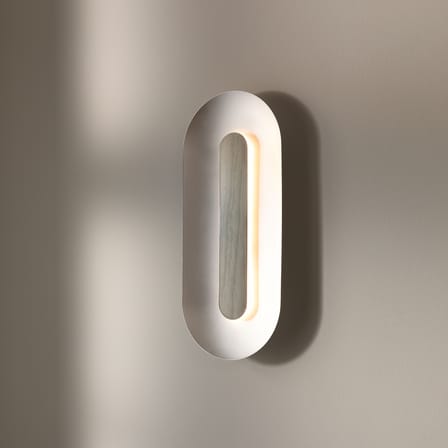 Applique Sasi Large métal argent / LED - H 65 cm - NUURA