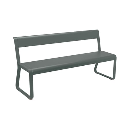 Banc avec dossier Bellevie métal vert gris / L 161 cm - 4 places - Fermob