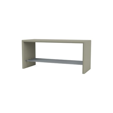 Bank Montsk holz grau / Schuhablage - L 100 cm - MONTANA