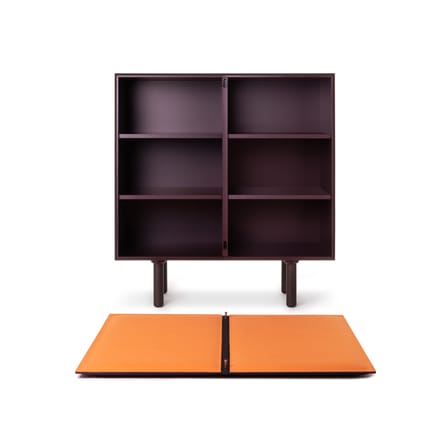 Buffet Tacito violet / L 100 x H 107 cm - Portes en feutre - Magis