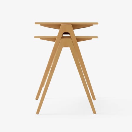 Bureau Daystak RD2 bois naturel / Robin Day, 1951 - L 122 x Prof. 61 cm - &tradition