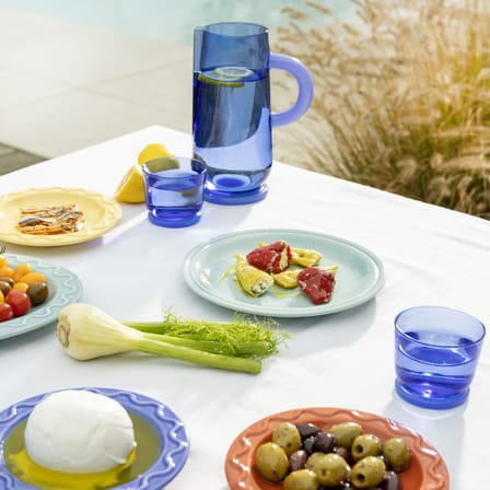 Carafe Dew verre bleu / 1 Litre - & klevering