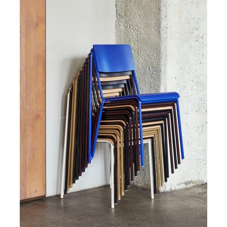 Chaise empilable Petit standard bois bleu - Hay