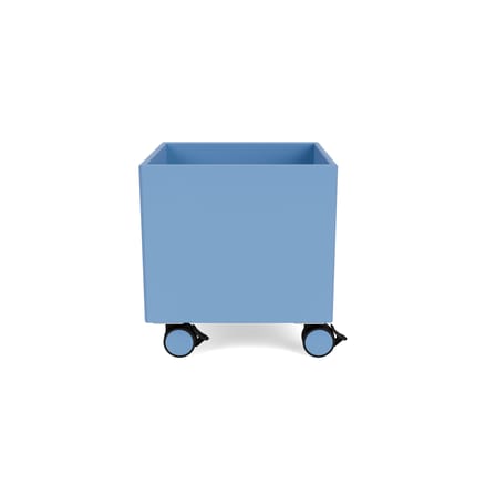 Coffre à roulettes Colour Box I bois bleu / 35,4 x 35,4 x H 37,8 cm - MONTANA