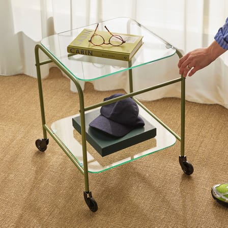 Chariot Zephyr verre vert / 43 x 42 cm - HÜBSCH