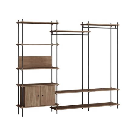 Dressing Shelving System – s.200.3.C bois marron / L 239 x H 200 x Prof. 35 cm - MOEBE