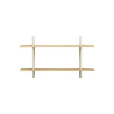 Étagère Rayonnage Mural métal bois blanc / Jean prouvé, 1936 - L 118 x H 70 cm - Vitra