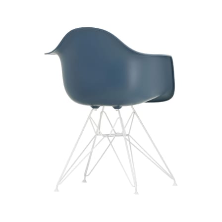 Fauteuil RE DAR - Eames Plastic Armchair plastique bleu / (1950) - Pieds blancs / Recyclé - Vitra