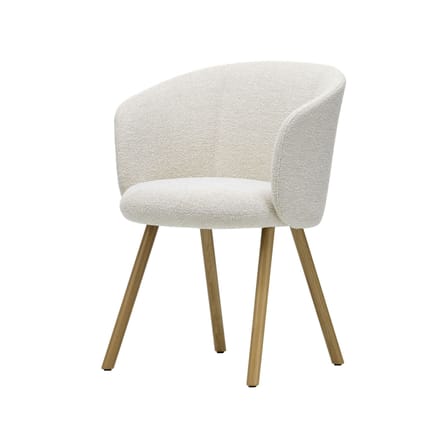 Gepolsterter Sessel Mikado textil beige / Füße Holz - Vitra