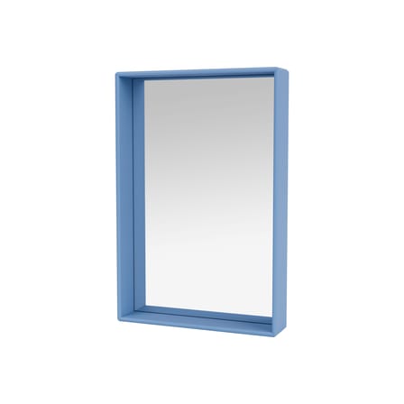 Miroir mural Colour Frame - Shelfie bois bleu / 46,8 x 69,6 x P 9,9 cm - MONTANA