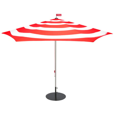 Parasol Stripesol métal tissu rouge / Ø 350 cm - Fatboy