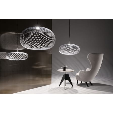 Pendelleuchte Spring Medium LED gold metall / Ø 79 x H 45 cm - Flexible Stahlbänder - Tom Dixon