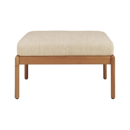 Pouf d'extérieur Jack Outdoor tissu bois beige / Teck  - 71 x 54 cm - Ethnicraft