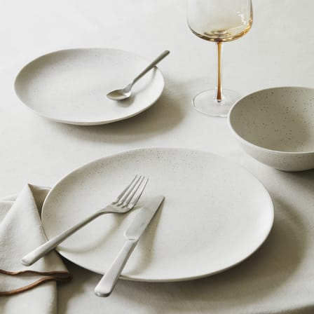 Set vaisselle Nordic Vanilla céramique beige / 4 personnes - 12 pièces - BROSTE COPENHAGEN