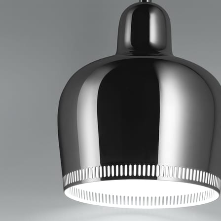 Suspension Golden Bell A330S métal argent / Alvar Aalto, 1937 - ARTEK