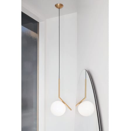 Suspension IC S1 verre noir / Ø 20 x H 48 cm - Michael Anastassiades, 2014 - Flos