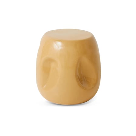 Table d'appoint Currents céramique jaune / Ø 38 x H 38 cm - HK LIVING