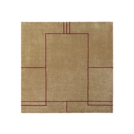 Tapis Cruise AP11  marron beige / 240 x 240 cm - Tissé main - &tradition