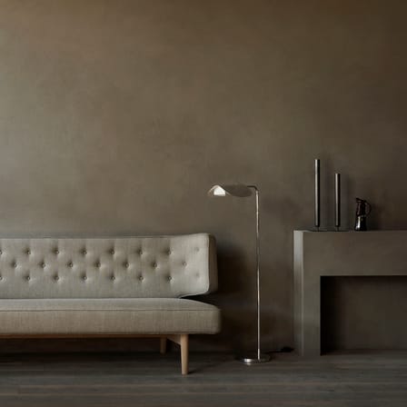 Lampada a stelo Wing metallo argento / Orientabile - Audo Copenhagen