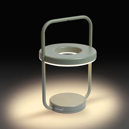 Ulli LED Wireless rechargeable outdoor lamp metal green / H 29.5 cm - Fermob