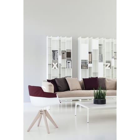 Bibliothèque Random 2C bois blanc / L 36 x H 217 cm - MDF Italia