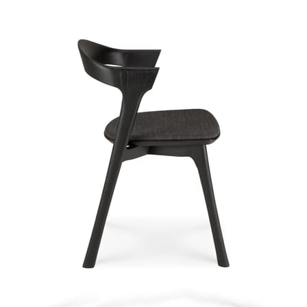 Chaise Bok Indoor bois noir / Assise tissu - Ethnicraft