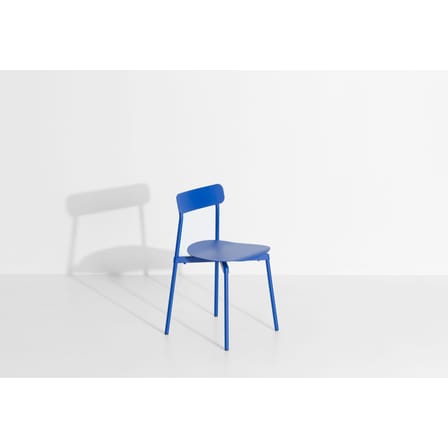 Chaise empilable Fromme métal bleu / Aluminium - Petite Friture
