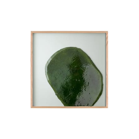 Eingerahmter Poster Bas Relief 2 papierfaser holz grün / By Ronan Bouroullec - 60 x 60 cm - The Wrong Shop