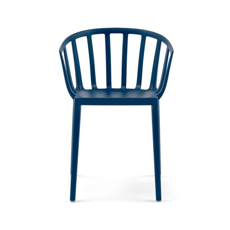 Fauteuil empilable Venice plastique bleu - Kartell