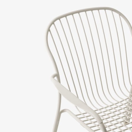 Fauteuil lounge Thorvald SC101 métal blanc / Avec accoudoirs - &tradition