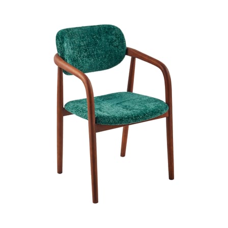 Fauteuil rembourré Henry tissu vert - POLSPOTTEN