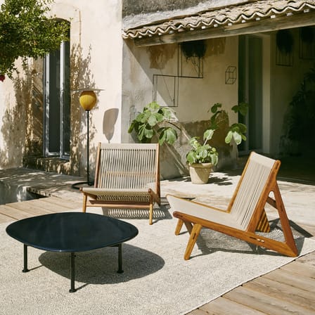 Lampadaire d'extérieur Satellite OUTDOOR métal jaune / Réédition 1953 - Gubi