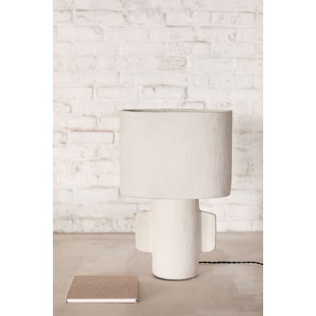 Lampe de table Earth papier blanc / Papier mâché recyclé - Ø 35 x H 47 cm - Serax