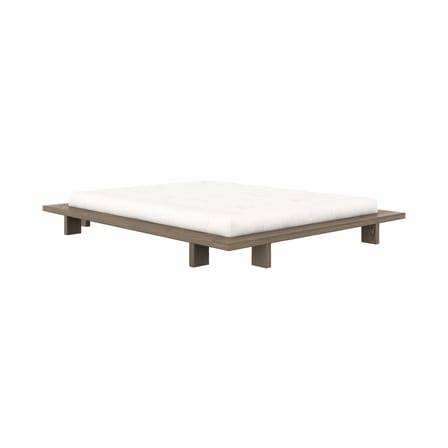 Lit double Japan bois marron / Pour matelas 160 x 200 cm - KARUP