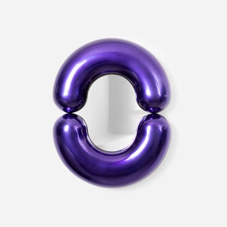 Miroir mural Zodiac Bumper Small céramique violet / L 55 x H 70 cm - Jean-Baptiste Fastrez, 2020 - Moustache