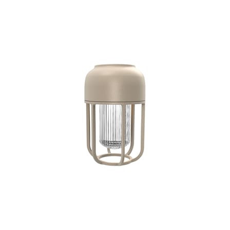 Light N°1 Outdoor solar lamp metal beige / LED - Induction charger included - Houe