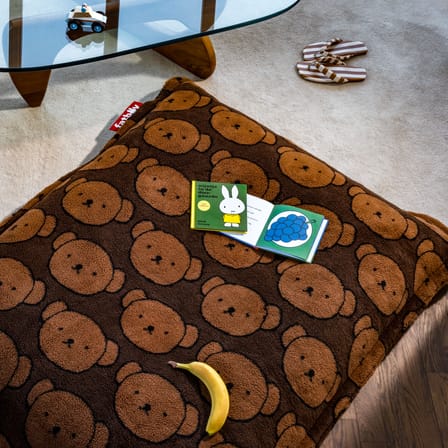 Pouf Original Slim Teddy x Miffy / 155 x 120 cm - Tissu duveteux - Fatboy