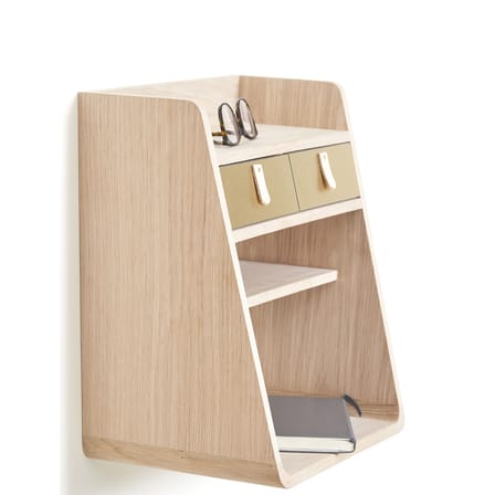 Rangement mural Suzon bois naturel / L 36 x H 39 cm - Chêne - Hartô