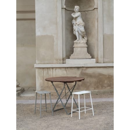 Sgabello Adam Outdoor metallo nero / H 50 cm - Frama 