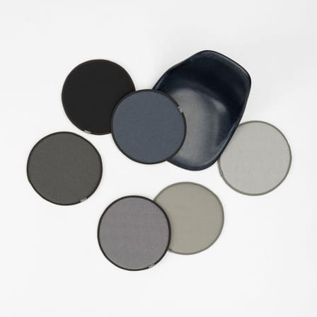 Sitzkissen Seat Dots textil blau / Ø 38 cm - Beidseitig verwendbar - Vitra